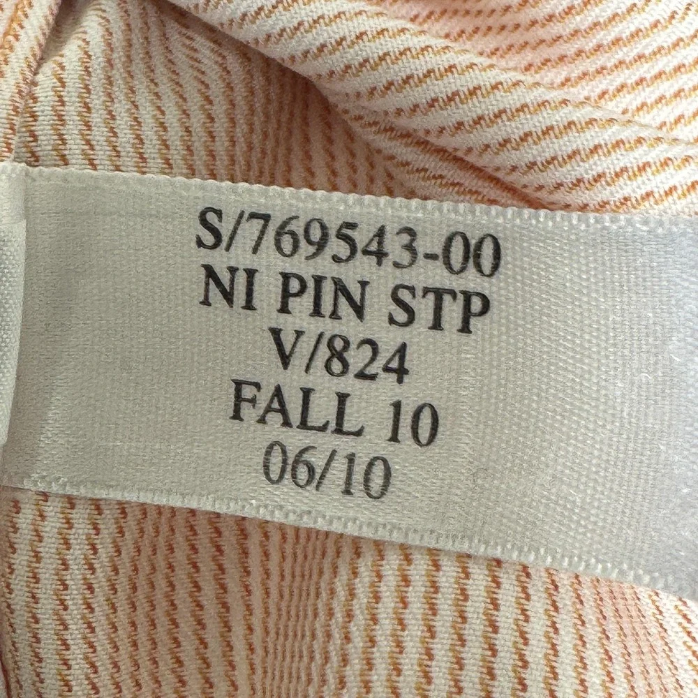 Banana Republic Dress Shirt Mens Small Pink Pinstripe‎ Non Iron Long Sleeve